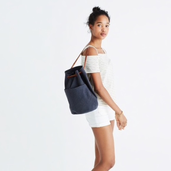 Madewell Cold Shoulder Tee In Bellamy Stripe M/L - Picture 3 of 4